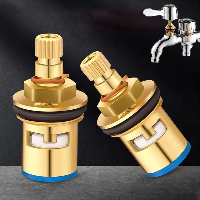 Commercial Kitchen Taps - ทองแดงก๊อกน้ําซ่อม Spool Valve ทองเหลืองร้อนและเย็นเซรามิค Spool Faucet