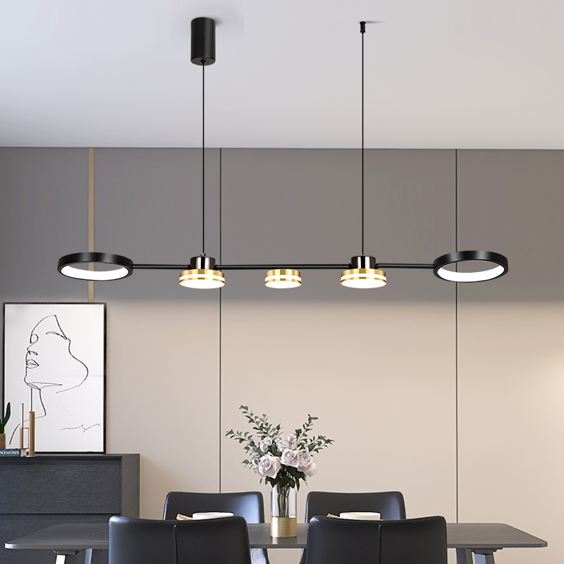 Commercial Kitchen Island - โคมไฟระย้ายาวแบบยาว LED สำหรับติดโต๊ะแบบโคมไฟติดเพดานโคมไฟสำหรับห้องครัวหรือเกาะสำหรับแขวนไฟห้องรับประทานอาหารห้องนั่งเล่นสำนักงาน