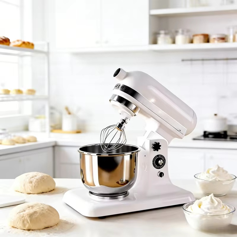 Commercial Kitchen Mixers Dough Mixer - เครื่องผสมแป้งเชิงพาณิชย์แบบตั้งโต๊ะพร้อมตัวตั้งเวลาดิจิตอล โถสแตนเลสสำหรับครัวเบเกอรี่