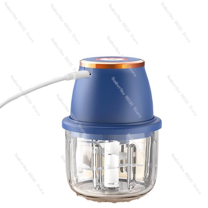 Meat Grinder Electric - เครื่องบดเนื้อไฟฟ้าขนาดกะทัดรัด เครื่องสับกระเทียมในครัวเรือน โถแก้ว เครื่องเตรียมอาหารอัตโนมัติ สำหรับผัก พริก