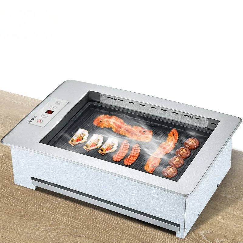 Commercial Kitchen Japanese - เตาปิ้งย่างไร้ควันแบบญี่ปุ่นเกาหลีสำหรับครัวในร่ม โต๊ะในร่ม ร้านอาหารเชิงพาณิชย์ เตาปิ้งย่างไฟฟ้า