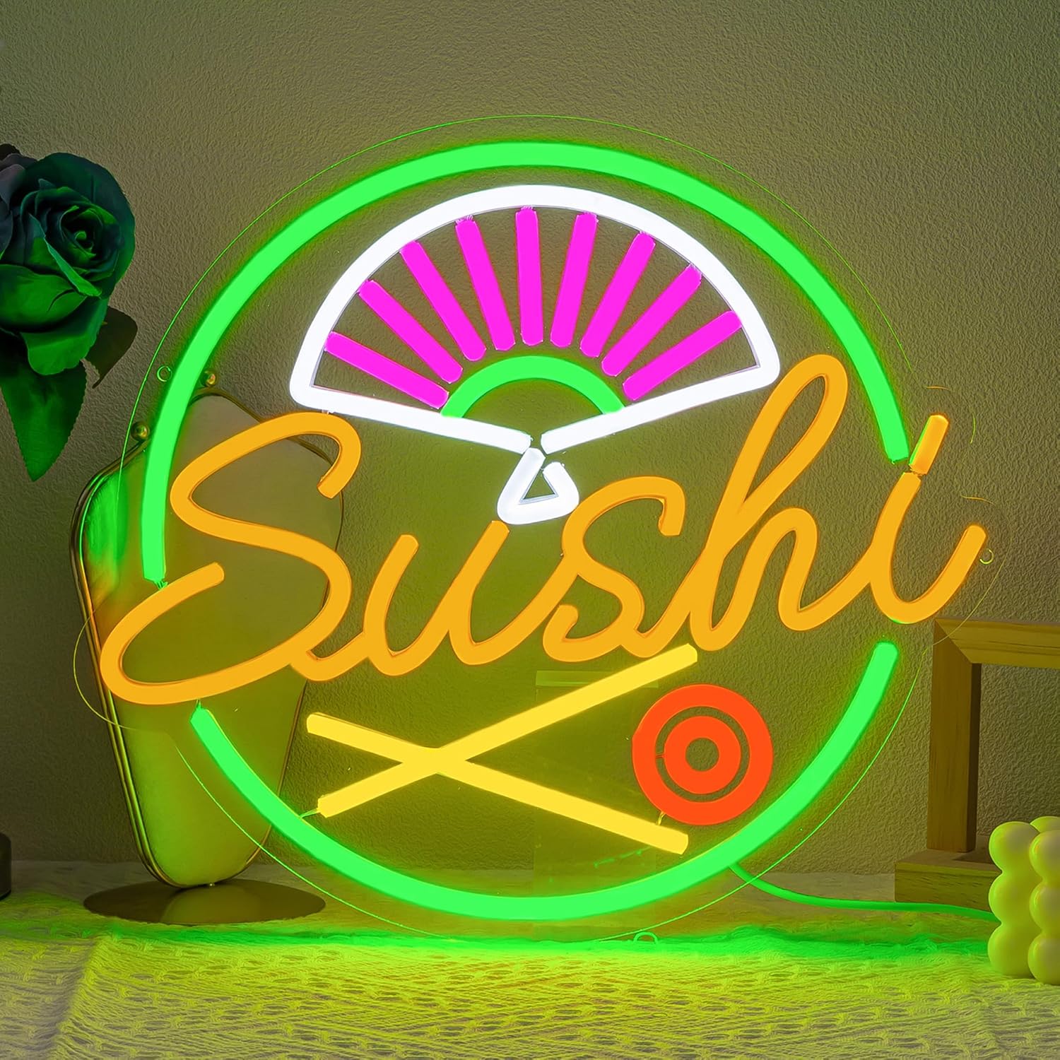 Commercial Kitchen Japanese - ซูชิป้ายนีออนสําหรับตกแต่งผนังญี่ปุ่นซูชินีออน LED Neon Light สําหรับร้านอาหารญี่ปุ่น Home