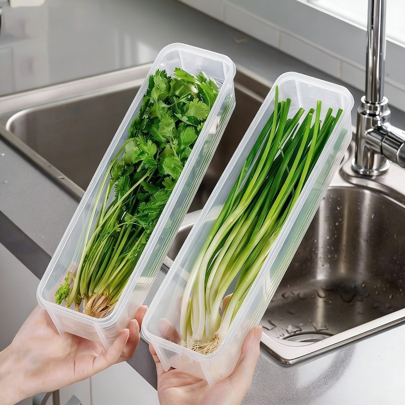 Commercial Kitchen Organization - กล่องเก็บรักษาความสดของหอมแดง 1/2/4 ชิ้น กล่องพลาสติกสำหรับเก็บในตู้เย็น ฝาปิด กล่องเก็บหอมแดง