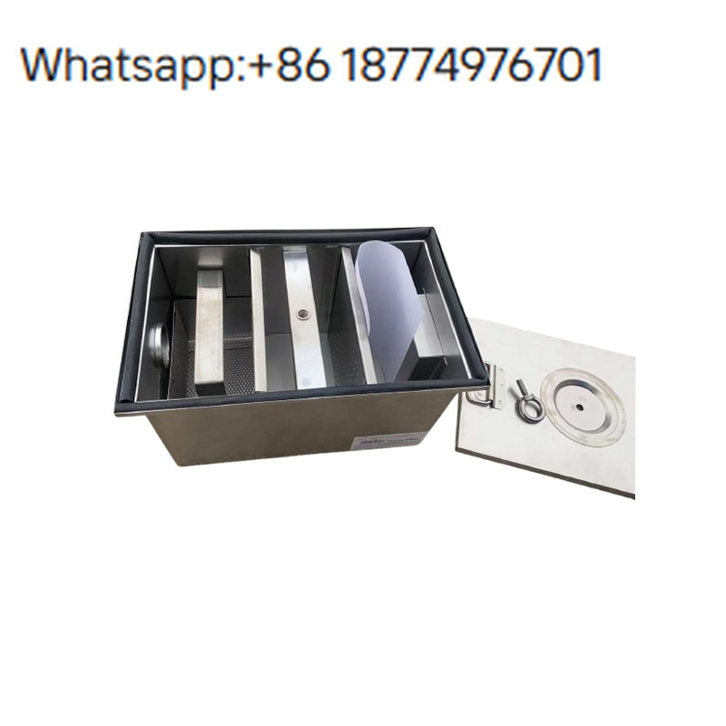 Commercial Kitchen Water Filter - อ่างล้างจานสแตนเลสสำหรับครัวเชิงพาณิชย์ พร้อมตัวแยกน้ำมันและไขมันแบบฝังใน พร้อมตัวกรองภายใน สำหรับโรงแรมและร้านอาหาร