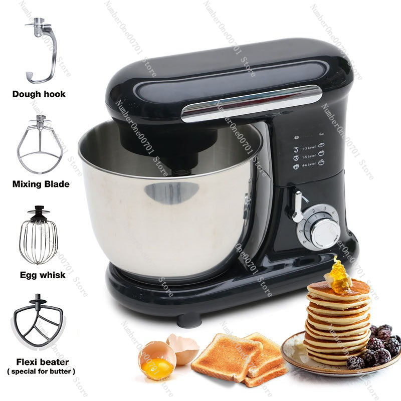 Commercial Kitchen Mixers Dough Mixer - เครื่องผสมแป้งไฟฟ้าเชิงพาณิชย์ เครื่องตีไข่ เครื่องตีวิปครีม สำหรับทำครีมฟองฟู่ เครื่องทำขนมในครัวเรือน