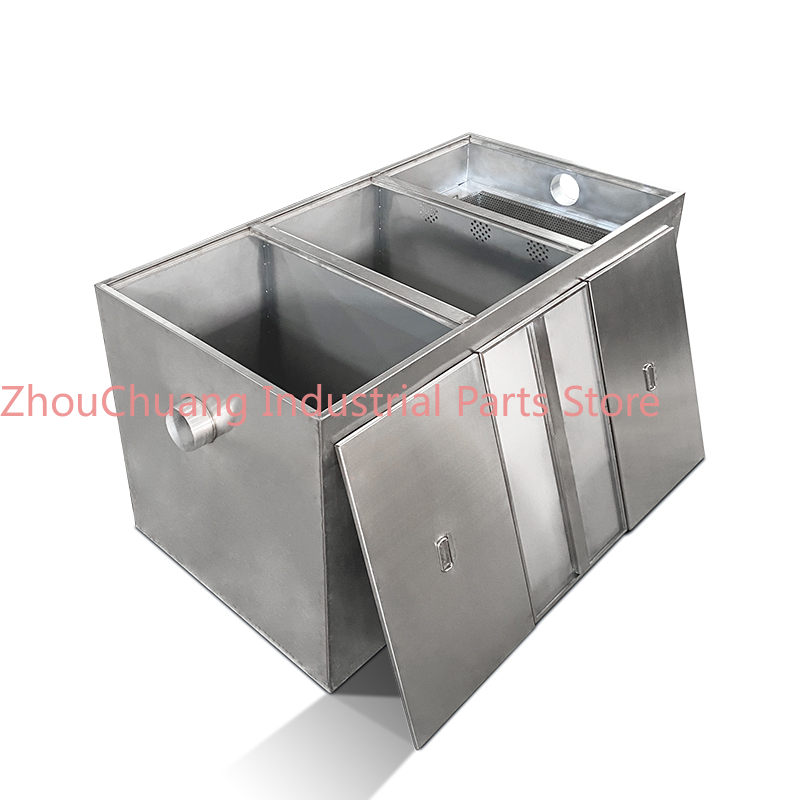 Commercial Kitchen Grease Trap - ถังดักไขมันสแตนเลส 304 สำหรับครัวเชิงพาณิชย์ โรงแรม ระบบแยกน้ำมัน-น้ำแบบสามขั้นตอน