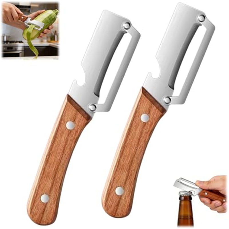 Commercial Kitchen Equipment List - ที่ปอกผักสแตนเลสพร้อมด้ามไม้ สำหรับปอกและหั่นผลไม้และผัก อุปกรณ์ครัว