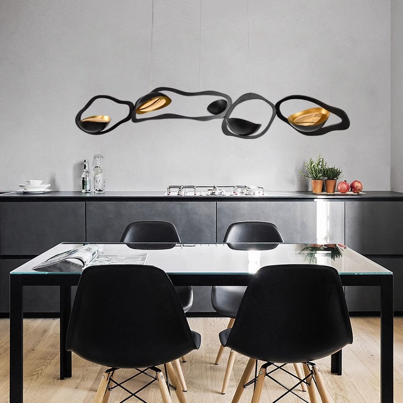 Commercial Kitchen Island - โคมไฟเพดาน LED สไตล์นอร์ดิกสำหรับโต๊ะครัว ห้องนั่งเล่น ห้องรับประทานอาหาร เกาะกลางห้อง