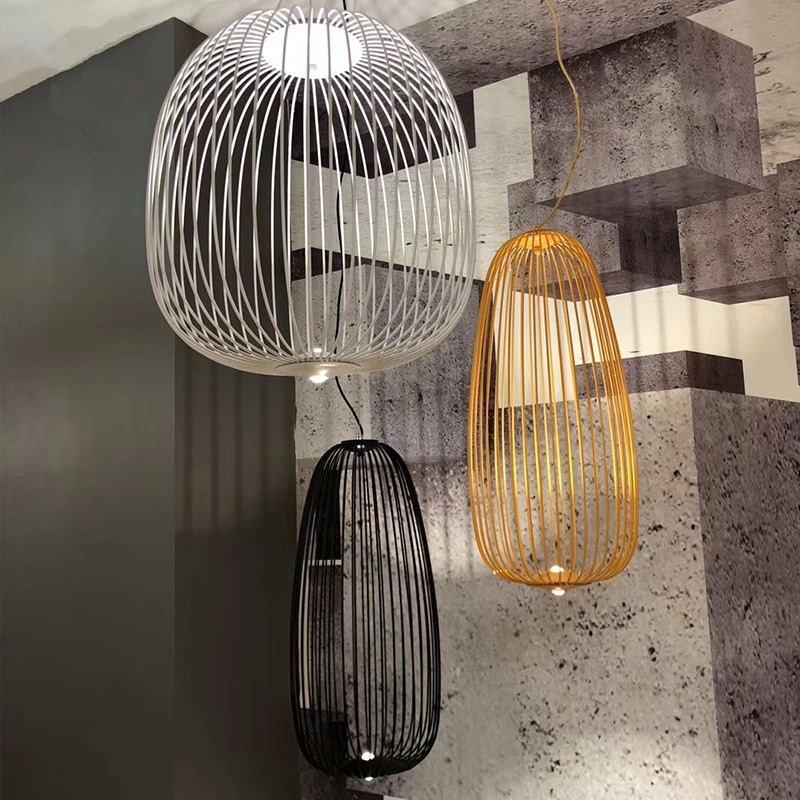 Commercial Kitchen Island - แบบจำลอง Foscarini Spokes 1/2 Suspesnsion สีขาวโคมไฟห้องอาหารบาร์ห้องครัว