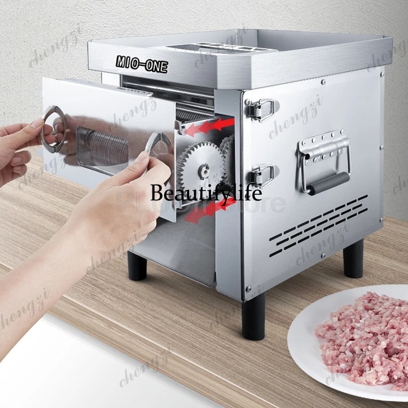 Meat Grinder Electric - เครื่องหั่นเนื้อไฟฟ้าเชิงพาณิชย์/ในบ้าน เครื่องหั่นเนื้ออัตโนมัติ เครื่องหั่นเนื้ออเนกประสงค์ สแตนเลส เครื่องหั่นเนื้อ เครื่องบดเนื้อ