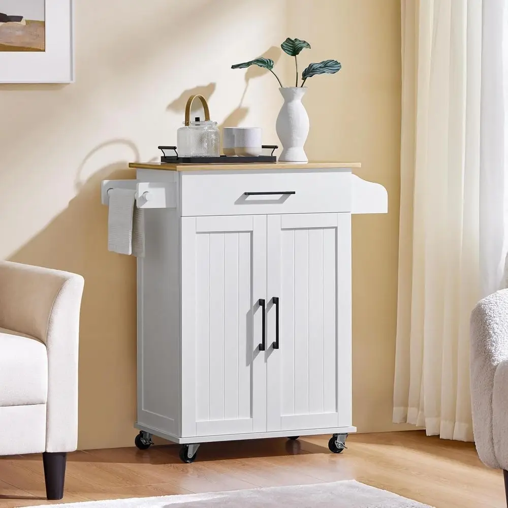 รถเข็นครัวสีขาวพร้อมชั้นวางของ - Commercial Kitchen Island บทวิจารณ์และราคา