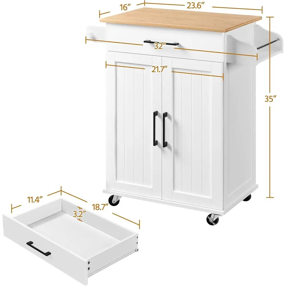 รถเข็นครัวสีขาวพร้อมชั้นวางของ - Commercial Kitchen Island บทวิจารณ์และราคา