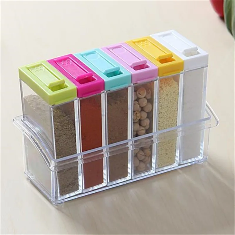 โปร่งใสเครื่องปรุงรสหกตารางกล่ - Commercial Kitchen Items บทวิจารณ์และราคา