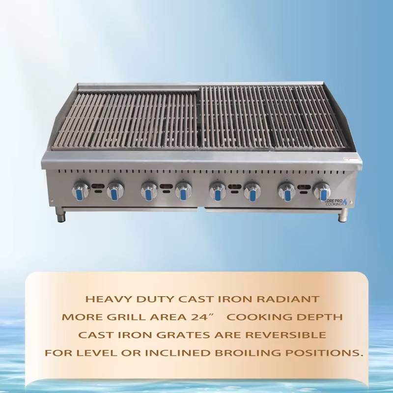 เตาย่างแก๊สสำหรับบาร์บีคิวขนาด - Commercial Kitchen Grill บทวิจารณ์และราคา