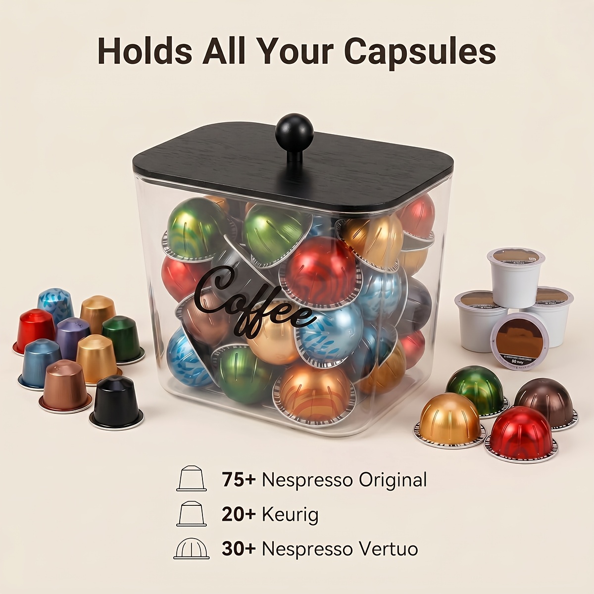 ที่ใส่ฝักกาแฟพร้อมฝาปิด กล่องเ - Commercial Kitchen Organization บทวิจารณ์และราคา
