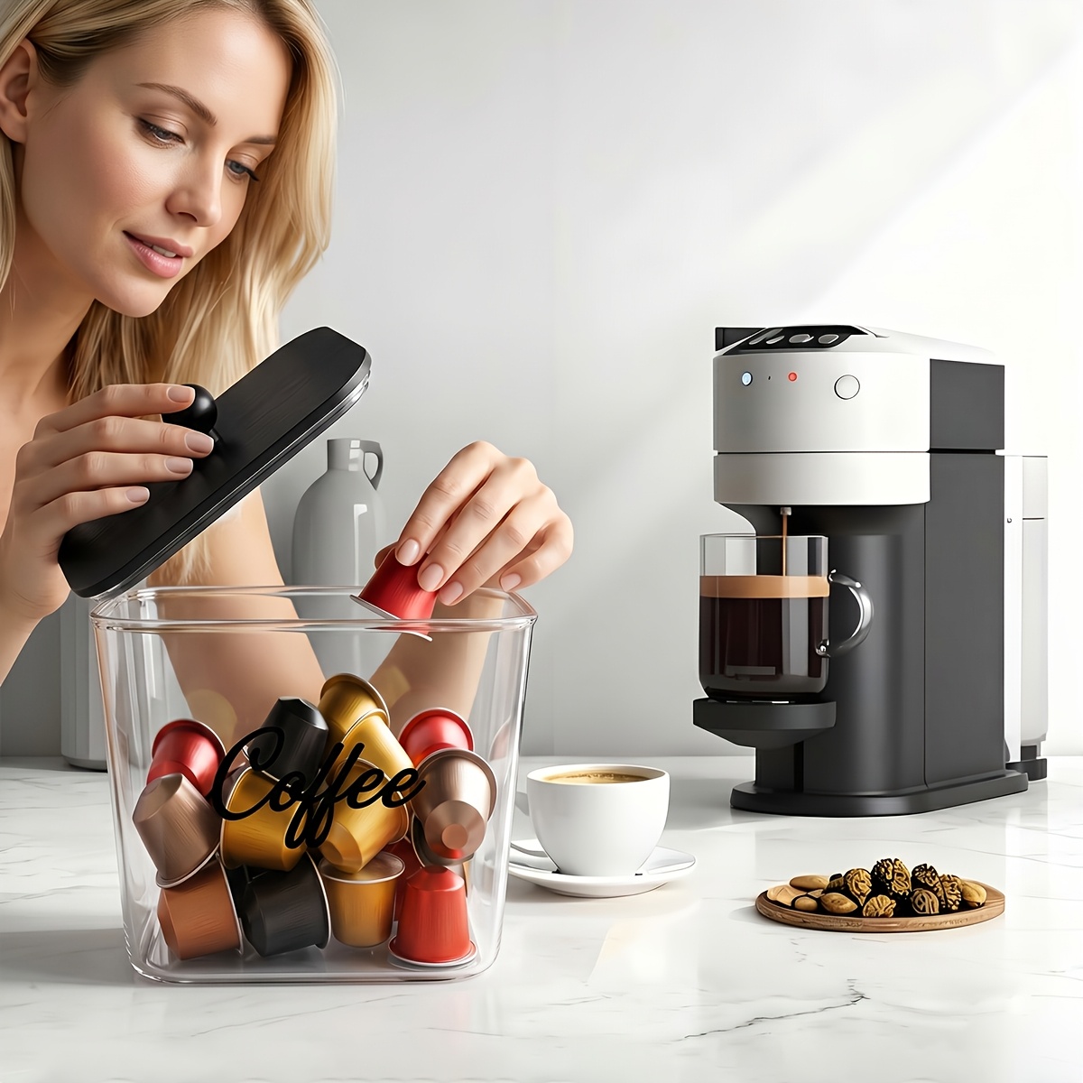 ที่ใส่ฝักกาแฟพร้อมฝาปิด กล่องเ - Commercial Kitchen Organization บทวิจารณ์และราคา