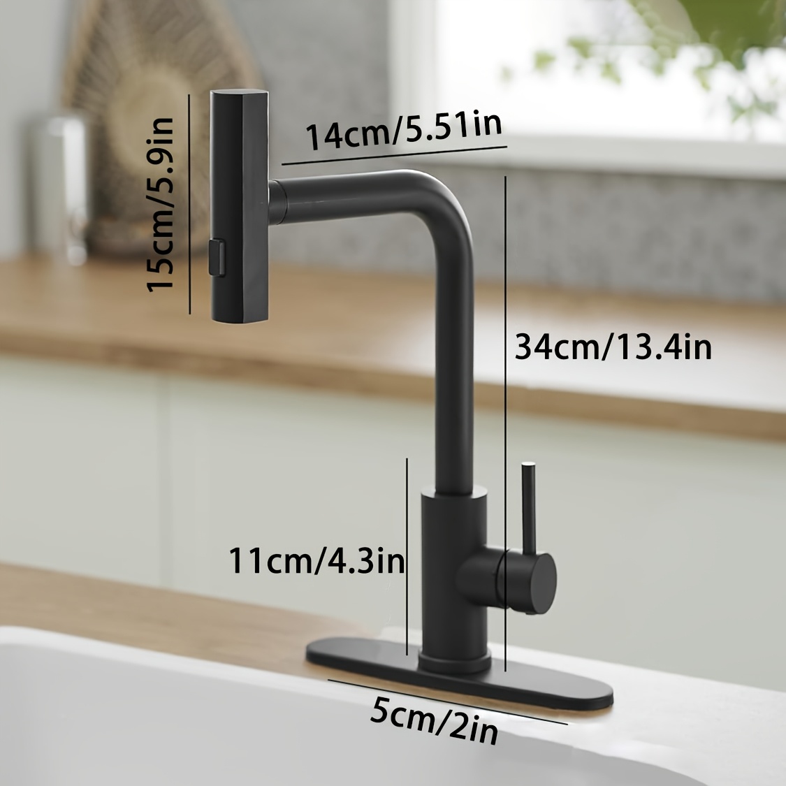 1 PC สีดําก๊อกน้ําห้องครัวดึงส - Commercial Kitchen Taps บทวิจารณ์และราคา
