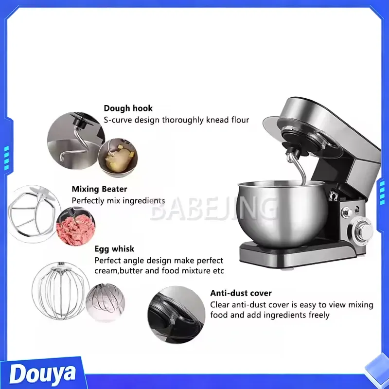 BABEJING เครื่องผสมแป้งแบบสามใ - Commercial Kitchen Mixers Dough Mixer บทวิจารณ์และราคา