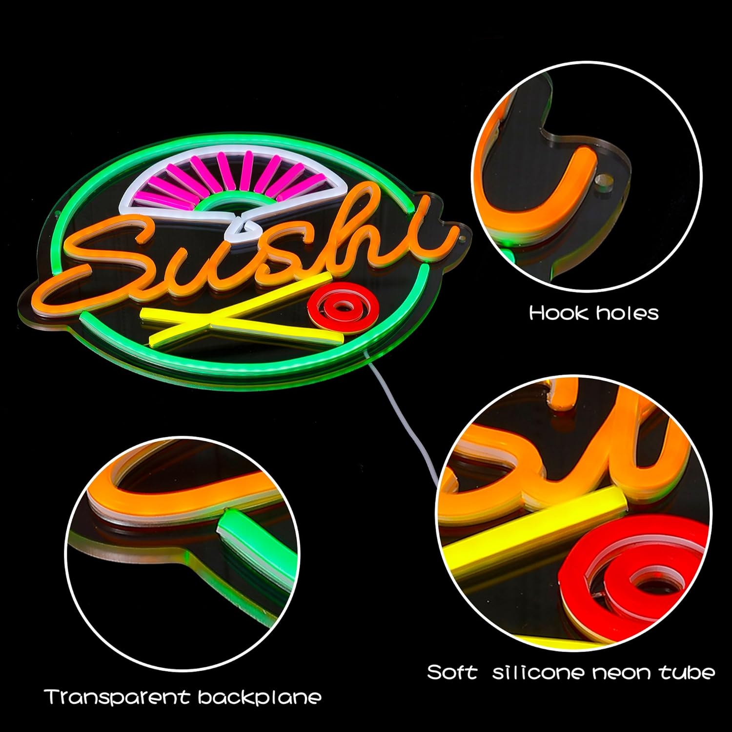 ซูชิป้ายนีออนสําหรับตกแต่งผนัง - Commercial Kitchen Japanese บทวิจารณ์และราคา