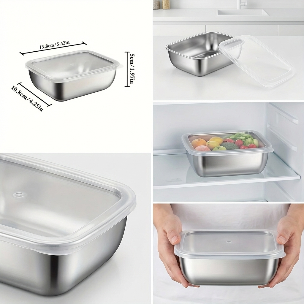 กล่องเก็บอาหารสแตนเลส 5 ชิ้น แ - Commercial Kitchen Supplies บทวิจารณ์และราคา