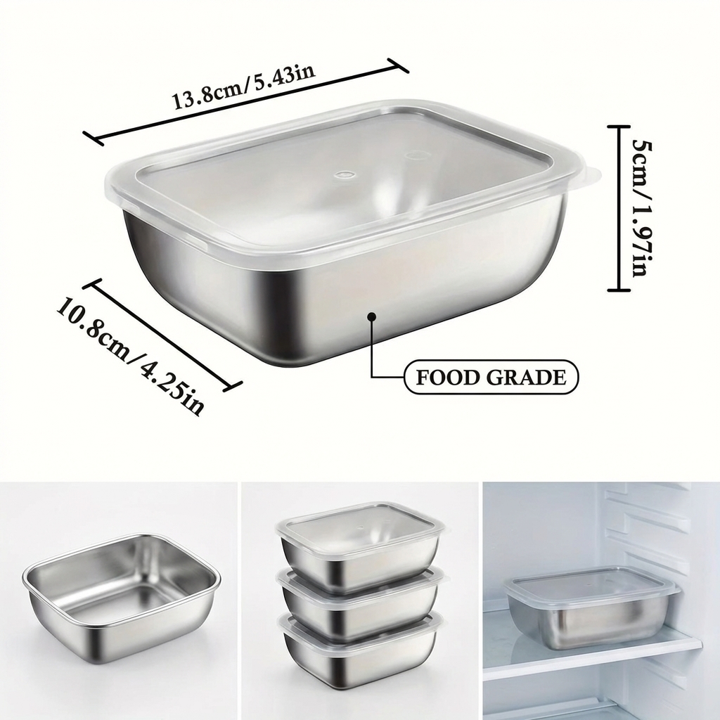 กล่องเก็บอาหารสแตนเลส 5 ชิ้น แ - Commercial Kitchen Supplies บทวิจารณ์และราคา