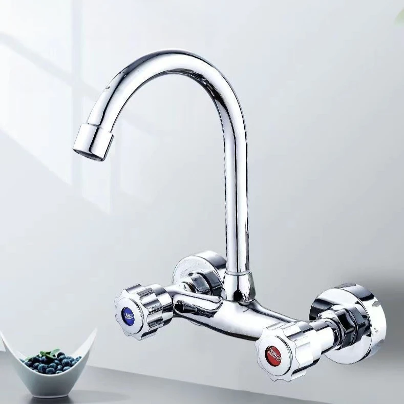 ติดผนังห้องครัว Mixer TAP คู่ก - Commercial Kitchen Taps บทวิจารณ์และราคา
