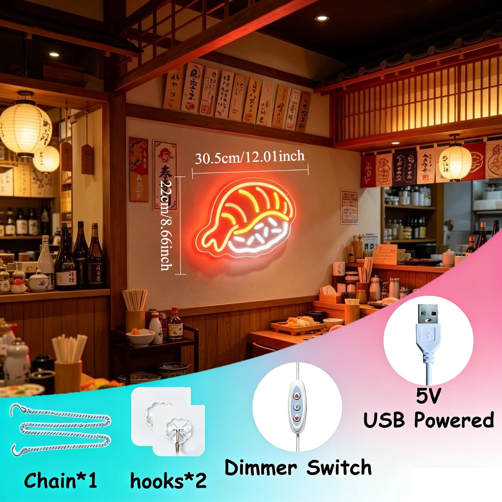 ไฟนีออน LED รูปซูชิ สร้างสรรค์ - Commercial Kitchen Japanese บทวิจารณ์และราคา