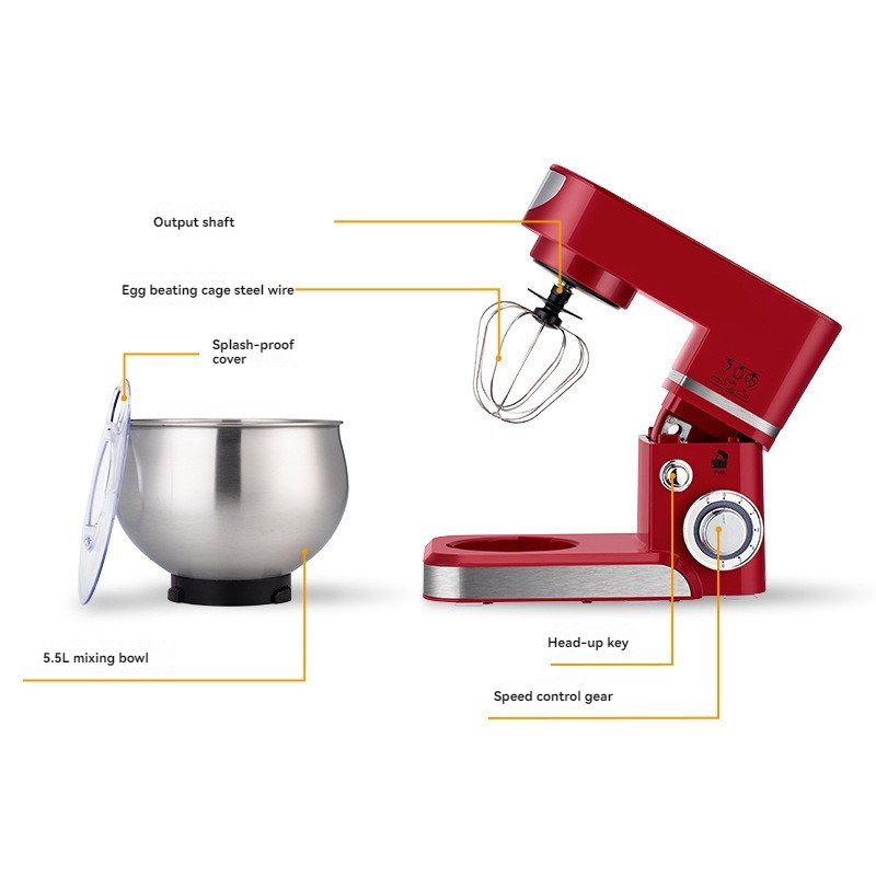 เครื่องผสมอาหารไฟฟ้า 6 สปีด สเ - Commercial Kitchen Mixers Dough Mixer บทวิจารณ์และราคา