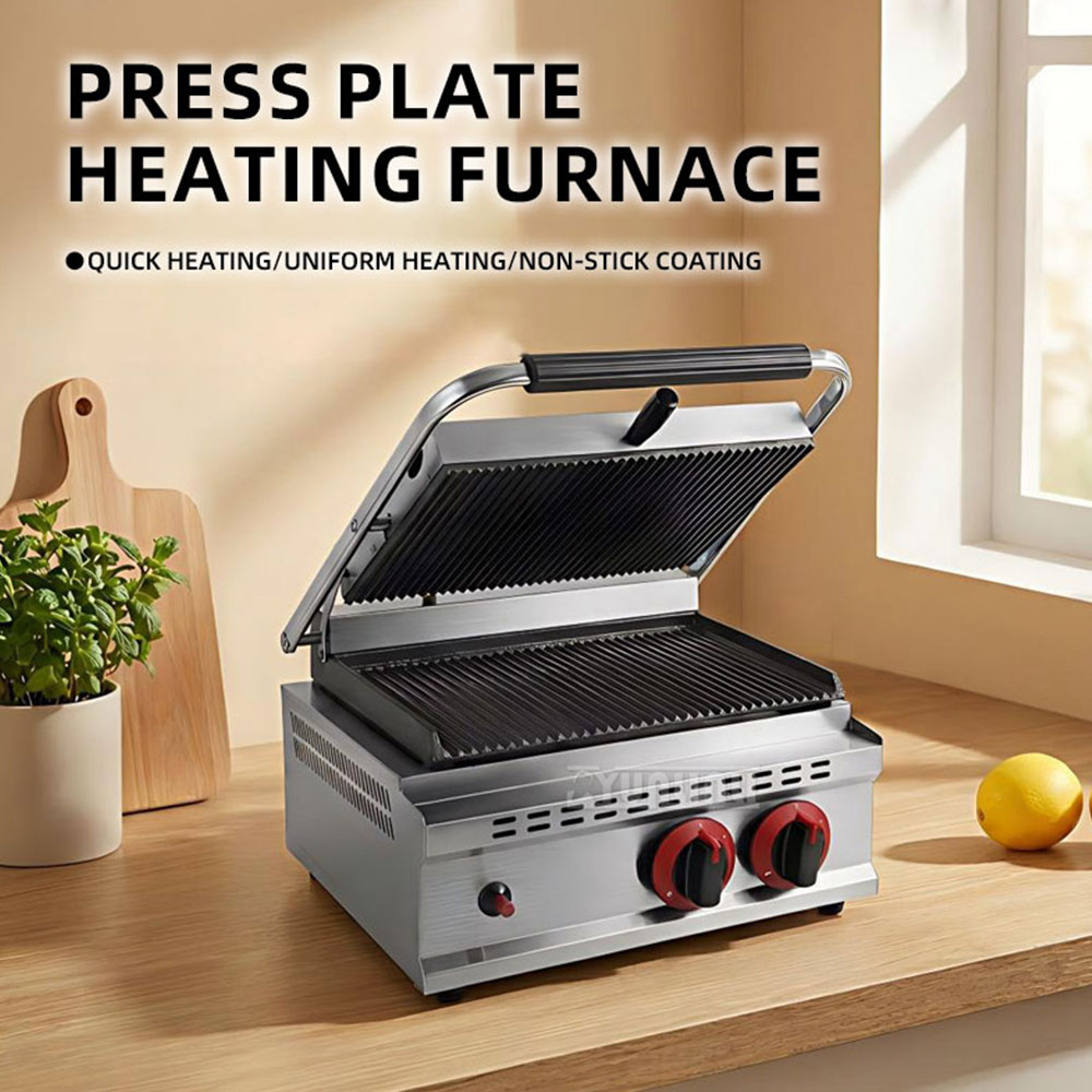 เครื่องทำแซนวิชสเต็กแบบแผ่นกดแ - Commercial Kitchen Grill บทวิจารณ์และราคา